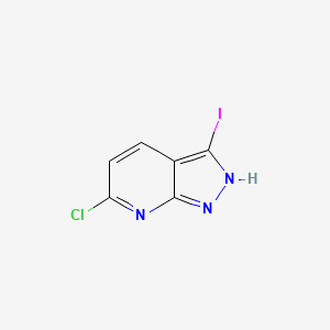 molecular formula C6H3ClIN3 B1148587 6-chloro-3-iodo-1H-pyrazolo[3,4-b]pyridine CAS No. 1259223-95-4