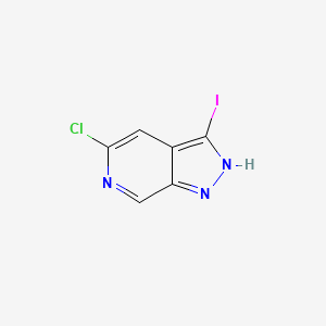 molecular formula C6H3ClIN3 B1148600 5-Chloro-3-iodo-1H-pyrazolo[3,4-C]pyridine CAS No. 1260666-29-2