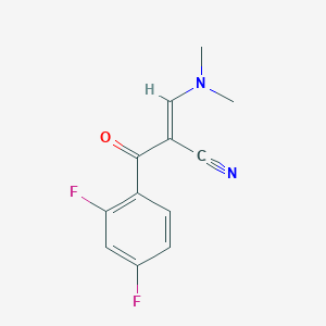 molecular formula C12H10F2N2O B1148603 2-(2,4-Difluorobenzoyl)-3-(dimethylamino)acrylonitrile CAS No. 138716-60-6