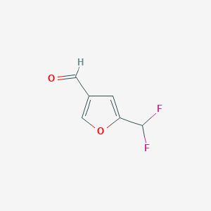 molecular formula C6H4F2O2 B114861 5-(Difluoromethyl)furan-3-carbaldehyde CAS No. 153026-75-6