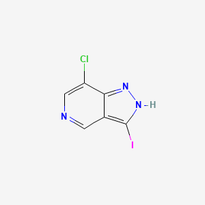 molecular formula C6H3ClIN3 B1148652 7-Chloro-3-iodo-1H-pyrazolo[4,3-c]pyridine CAS No. 1357946-98-5