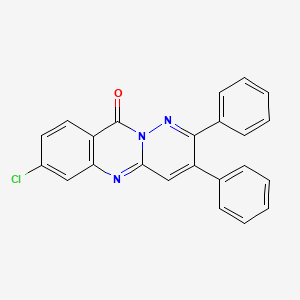 molecular formula C23H14ClN3O B11486931 7-chloro-2,3-diphenyl-10H-pyridazino[6,1-b]quinazolin-10-one 