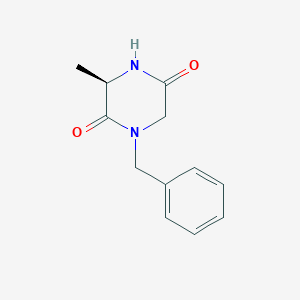 molecular formula C12H14N2O2 B1148702 (R)-1-Benzyl-3-methylpiperazine-2,5-dione CAS No. 132871-09-1