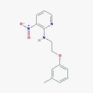 molecular formula C14H15N3O3 B11487082 N-[2-(3-methylphenoxy)ethyl]-3-nitropyridin-2-amine 