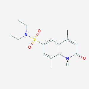 molecular formula C15H20N2O3S B11487092 N,N-diethyl-4,8-dimethyl-2-oxo-1,2-dihydroquinoline-6-sulfonamide 