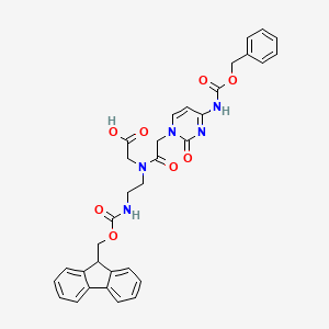 molecular formula C33H31N5O8 B1148711 Glycine, N-[2-[[(9H-fluoren-9-ylMethoxy)carbonyl]aMino]ethyl]-N-[[2-oxo-4-[[(phenylMethoxy)carbonyl]aMino]-1(2H)-pyriMidinyl]acetyl]- CAS No. 169396-95-6