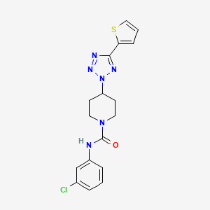 molecular formula C17H17ClN6OS B11487274 N-(3-chlorophenyl)-4-[5-(thiophen-2-yl)-2H-tetrazol-2-yl]piperidine-1-carboxamide 