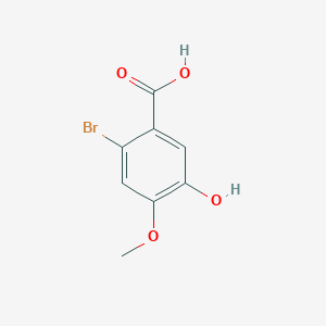 B1148743 2-Bromo-5-hydroxy-4-methoxybenzoic acid CAS No. 121936-68-3