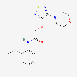 molecular formula C16H20N4O3S B11487682 N-(2-ethylphenyl)-2-{[4-(morpholin-4-yl)-1,2,5-thiadiazol-3-yl]oxy}acetamide 