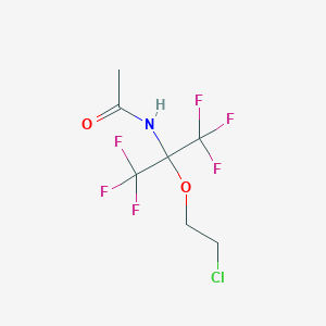 molecular formula C7H8ClF6NO2 B11487683 N-[2-(2-chloroethoxy)-1,1,1,3,3,3-hexafluoropropan-2-yl]acetamide 