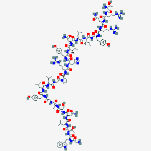 molecular formula C136H209N41O34 B114881 Galanin(1-12)-ala-neuropeptide Y(25-36)amide CAS No. 147138-51-0
