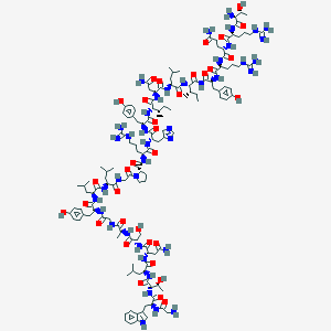 molecular formula C136H209N41O34 B114881 galanin-NPY chimeric peptide M88 CAS No. 147138-51-0