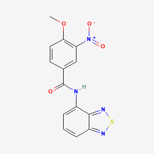 molecular formula C14H10N4O4S B11488294 N-(2,1,3-benzothiadiazol-4-yl)-4-methoxy-3-nitrobenzamide 