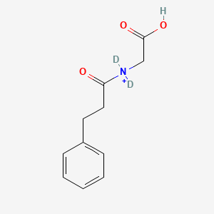 molecular formula C11H12D2NO3 B1148915 Carboxymethyl-dideuterio-(3-phenylpropanoyl)azanium CAS No. 1219795-43-3