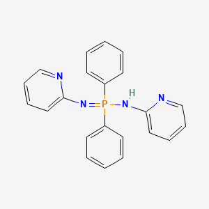 molecular formula C22H19N4P B11489292 P,P-diphenyl-N,N'-dipyridin-2-ylphosphinimidic amide 