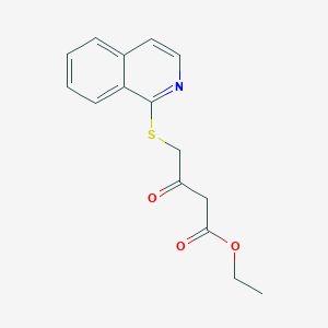 molecular formula C15H15NO3S B11489341 Ethyl 4-(isoquinolin-1-ylsulfanyl)-3-oxobutanoate 