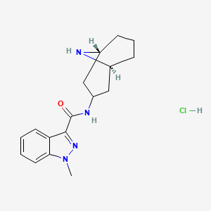 N-[(1S,5R)-9-Azabicyclo[3.3.1]nonan-3-yl]-1-methylindazole-3-carboxamide;hydrochloride