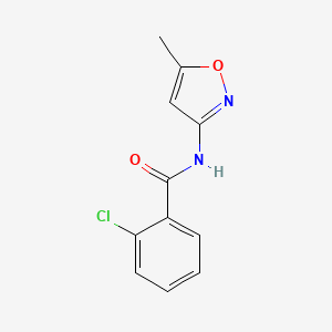 molecular formula C11H9ClN2O2 B11489737 2-chloro-N-(5-methyl-1,2-oxazol-3-yl)benzamide 