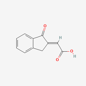 molecular formula C11H8O3 B1148990 2-(1,3-Dihydro-1-oxo-2H-inden-2-ylidene)acetic acid CAS No. 114915-75-2