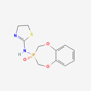 molecular formula C11H13N2O3PS B11489917 N-(3-oxido-3,4-dihydro-2H-1,5,3-benzodioxaphosphepin-3-yl)-4,5-dihydro-1,3-thiazol-2-amine 