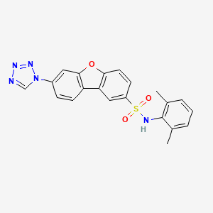 molecular formula C21H17N5O3S B11489932 N-(2,6-dimethylphenyl)-7-(1H-tetrazol-1-yl)dibenzo[b,d]furan-2-sulfonamide 