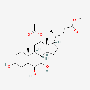 molecular formula C27H44O7 B1148995 12-(Acetyloxy)-3,6,7-trihydroxycholan-24-oic acid methyl ester CAS No. 133181-57-4