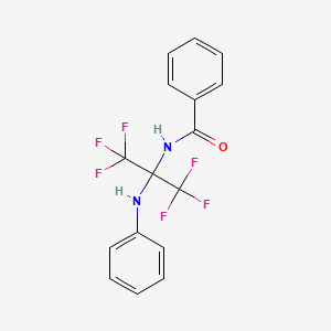 molecular formula C16H12F6N2O B11489970 N-[1,1,1,3,3,3-hexafluoro-2-(phenylamino)propan-2-yl]benzamide 