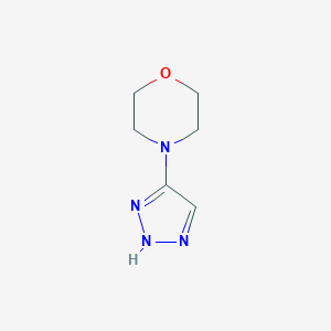 molecular formula C6H10N4O B011490 4-(1H-1,2,3-Triazol-4-yl)morpholine CAS No. 109831-91-6