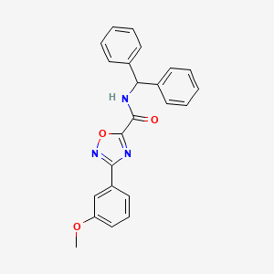 molecular formula C23H19N3O3 B11490041 N-(diphenylmethyl)-3-(3-methoxyphenyl)-1,2,4-oxadiazole-5-carboxamide 