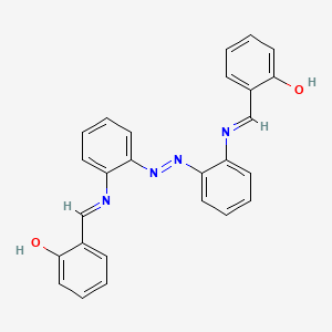 molecular formula C26H20N4O2 B1149007 2,2'-(((Diazene-1,2-diylbis(2,1-phenylene))bis(azanylylidene))bis(methanylylidene))diphenol CAS No. 1258669-34-9