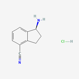 molecular formula C10H11ClN2 B1149014 (S)-1-Amino-2,3-dihydro-1H-indene-4-carbonitrile hydrochloride CAS No. 1213099-69-4