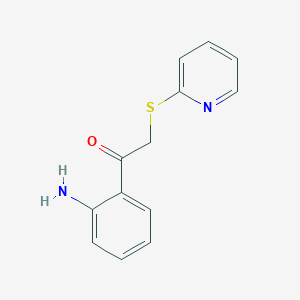 molecular formula C13H12N2OS B11490400 Ethanone, 1-(2-aminophenyl)-2-(pyridin-2-ylsulfanyl)- 