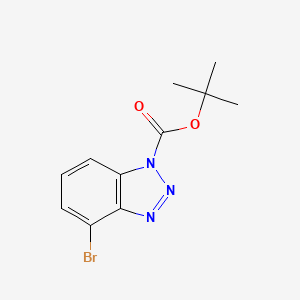 molecular formula C11H12BrN3O2 B1149044 tert-butyl 4-bromo-1H-benzo[d][1,2,3]triazole-1-carboxylate CAS No. 1338247-82-7