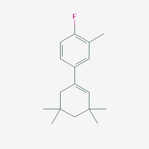 molecular formula C17H23F B114905 1-(4-Fluoro-3-methylphenyl)-3,3,5,5-tetramethylcyclohexene CAS No. 144977-47-9