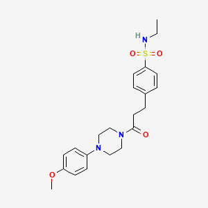 molecular formula C22H29N3O4S B11490651 N-ethyl-4-{3-[4-(4-methoxyphenyl)piperazin-1-yl]-3-oxopropyl}benzenesulfonamide CAS No. 889957-88-4
