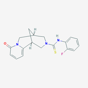 molecular formula C18H18FN3OS B11490722 (5R)-N-(2-fluorophenyl)-8-oxo-1,5,6,8-tetrahydro-2H-1,5-methanopyrido[1,2-a][1,5]diazocine-3(4H)-carbothioamide 