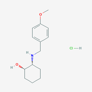molecular formula C14H22ClNO2 B1149079 cis-2-(4-Methoxy-benzylamino)-cyclohexanol hydrochloride CAS No. 1212265-13-8