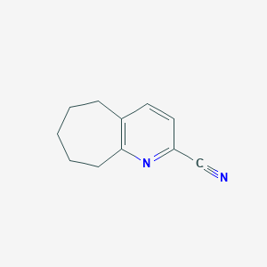 molecular formula C11H12N2 B114909 6,7,8,9-Tetrahydro-5H-cyclohepta[b]pyridine-2-carbonitrile CAS No. 150459-79-3