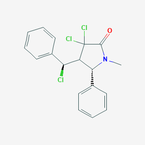 molecular formula C18H16Cl3NO B114912 3,3-Dichloro-4-(alpha-chlorobenzyl)-1-methyl-5-phenyl-2-pyrrolidinone CAS No. 141032-42-0