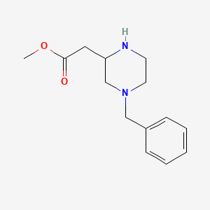 molecular formula C14H22Cl2N2O2 B1149140 2-Piperazineacetic acid, 4-(phenylmethyl)-, methyl ester CAS No. 141856-12-4