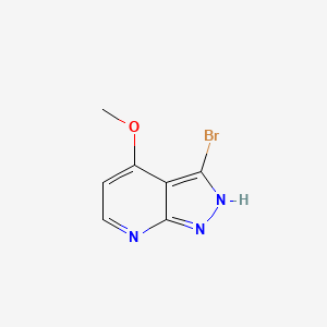 molecular formula C7H6BrN3O B1149156 3-Bromo-4-methoxy-1H-pyrazolo[3,4-b]pyridine CAS No. 1357947-13-7
