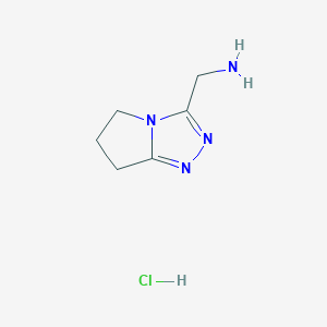 molecular formula C6H13Cl3N4 B1149168 6,7-Dihydro-5H-pyrrolo[2,1-c]-1,2,4-triazole-3-methanaminehydrochloride CAS No. 1203258-81-4