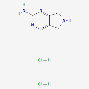 molecular formula C6H9ClN4 B1149240 6,7-Dihydro-5H-pyrrolo[3,4-d]pyrimidin-2-amine dihydrochloride CAS No. 157327-52-1