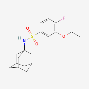 molecular formula C18H24FNO3S B11492408 N-(Adamantan-1-YL)-3-ethoxy-4-fluorobenzene-1-sulfonamide 