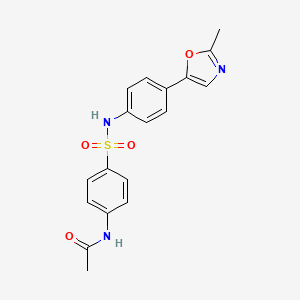 molecular formula C18H17N3O4S B11492420 N-(4-{[4-(2-methyl-1,3-oxazol-5-yl)phenyl]sulfamoyl}phenyl)acetamide 