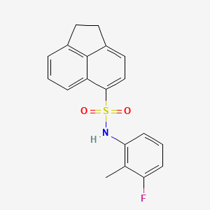molecular formula C19H16FNO2S B11492456 N-(3-fluoro-2-methylphenyl)-1,2-dihydroacenaphthylene-5-sulfonamide 