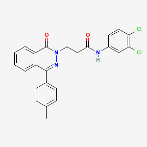 molecular formula C24H19Cl2N3O2 B11492465 N-(3,4-dichlorophenyl)-3-[4-(4-methylphenyl)-1-oxophthalazin-2(1H)-yl]propanamide 