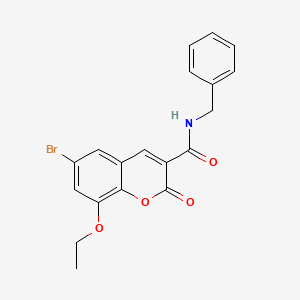 molecular formula C19H16BrNO4 B11492740 N-benzyl-6-bromo-8-ethoxy-2-oxo-2H-chromene-3-carboxamide 