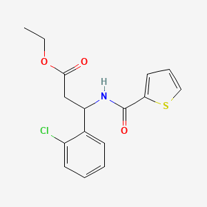 molecular formula C16H16ClNO3S B11492771 Ethyl 3-(2-chlorophenyl)-3-[(thiophen-2-ylcarbonyl)amino]propanoate 