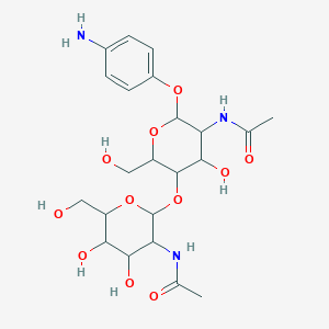 molecular formula C22H33N3O11 B1149278 N-[2-[5-acetamido-6-(4-aminophenoxy)-4-hydroxy-2-(hydroxymethyl)oxan-3-yl]oxy-4,5-dihydroxy-6-(hydroxymethyl)oxan-3-yl]acetamide CAS No. 102029-83-4